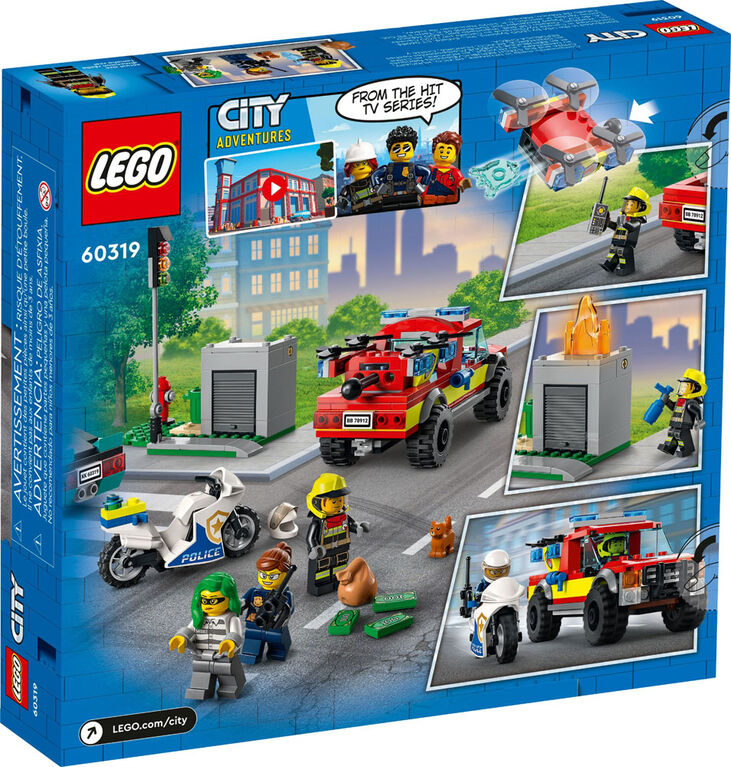 LEGO City, Pompier et policier – 60319, paq. 295, 7 ans et plus