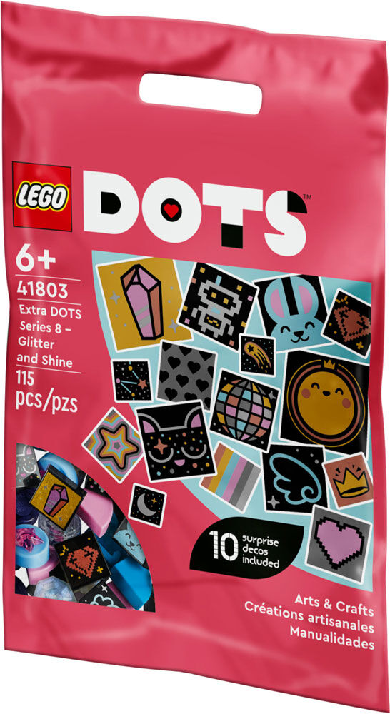 LEGO DOTS Extra DOTS Series 8 - Glitter and Shine 41803 DIY Decoration Kit  (115 Pieces)