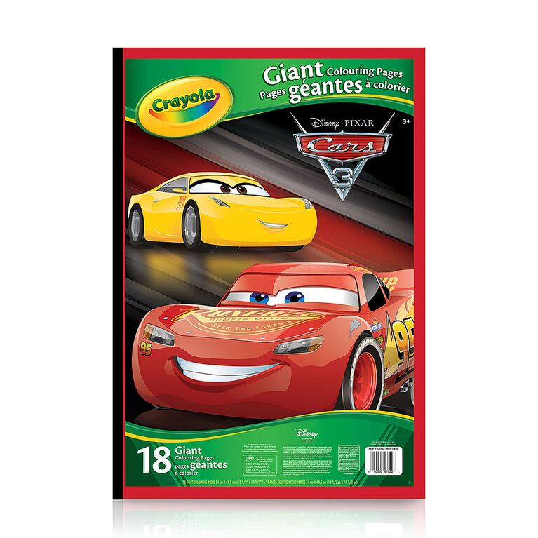crayola  cars 3 giant colouring pages