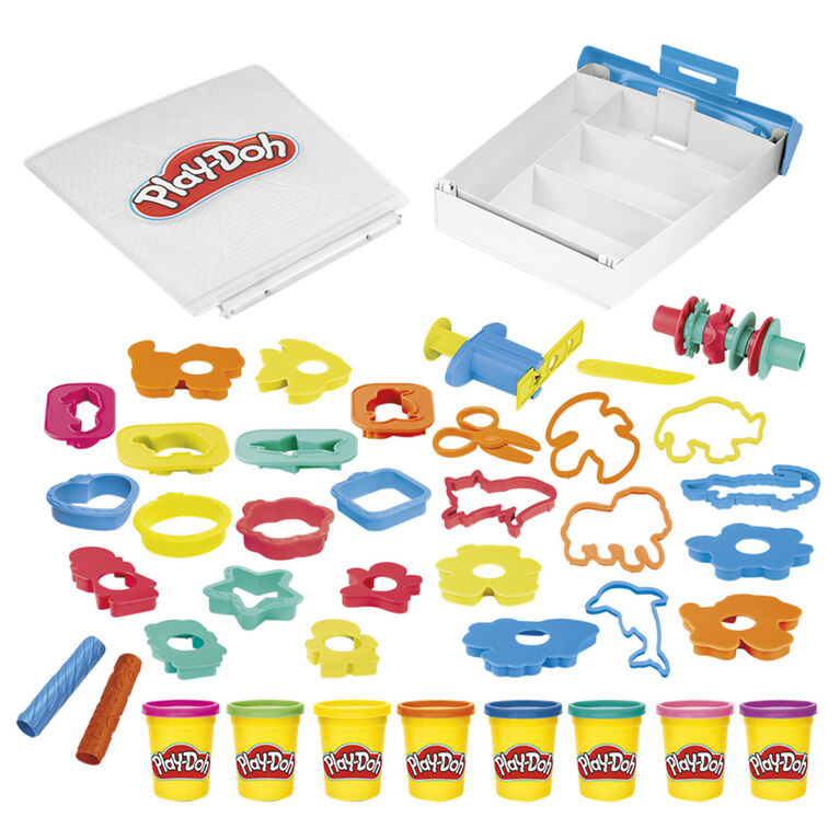 Play-Doh, Pique-nique des formes, 12 outils et 6 pots de pâte à modeler,  jouets préscolaires - Play-Doh