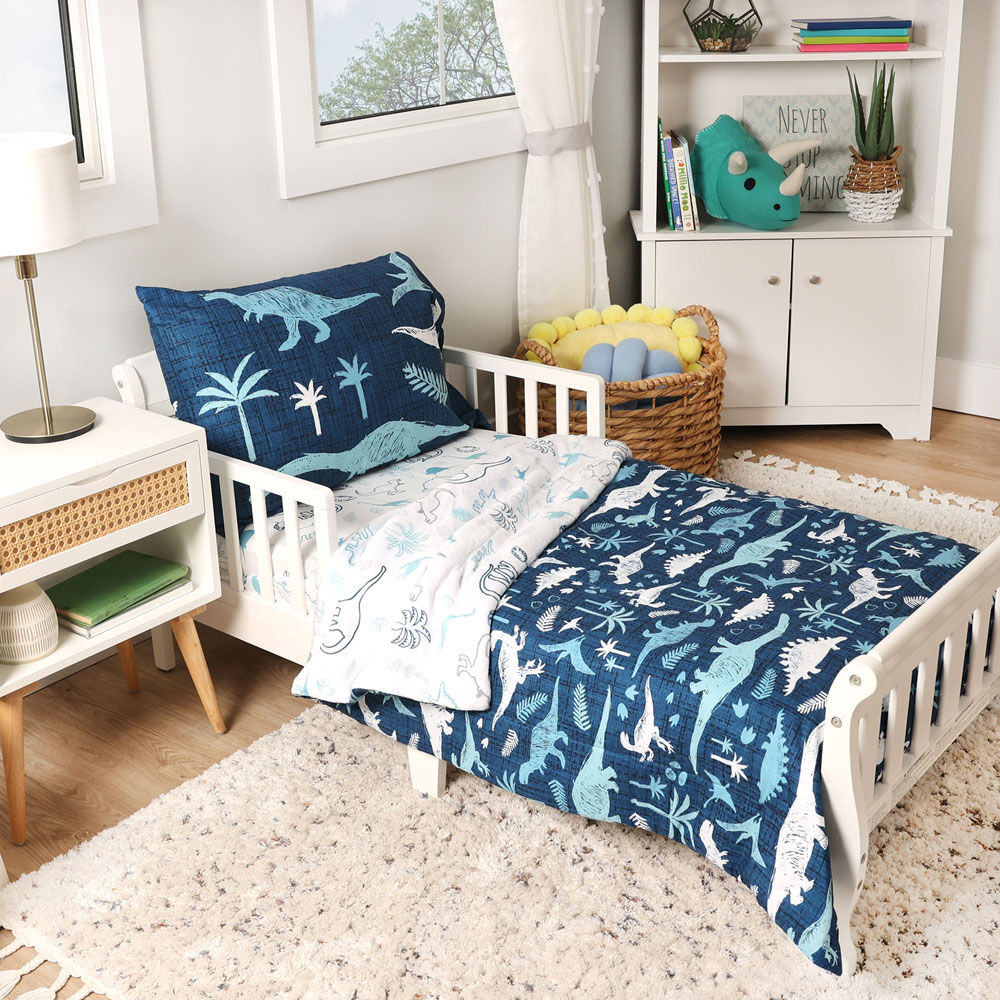 3-Piece Toddler Bedding Set, Blue Dinosaur | Toys R Us Canada