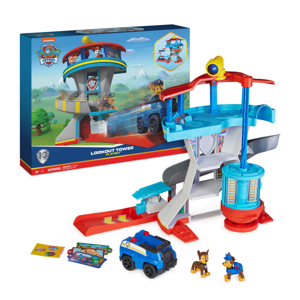 PAW Patrol Lookout Tower Playset with Toy Car Launcher 2 Chase