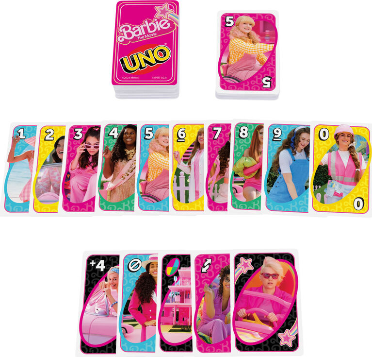 Jeu de cartes - UNO BarbieThe Movie, inspiré du film Barbie