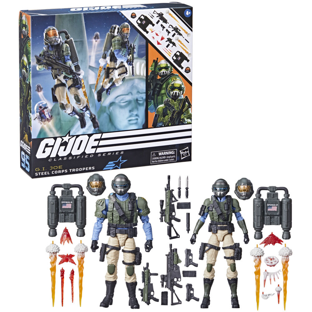 G.I. Joe Classified Series Steel Corps Troopers, Collectible G.I. Joe  Action Figure, 95, 6 Inch Action Figures For Boys & Girls