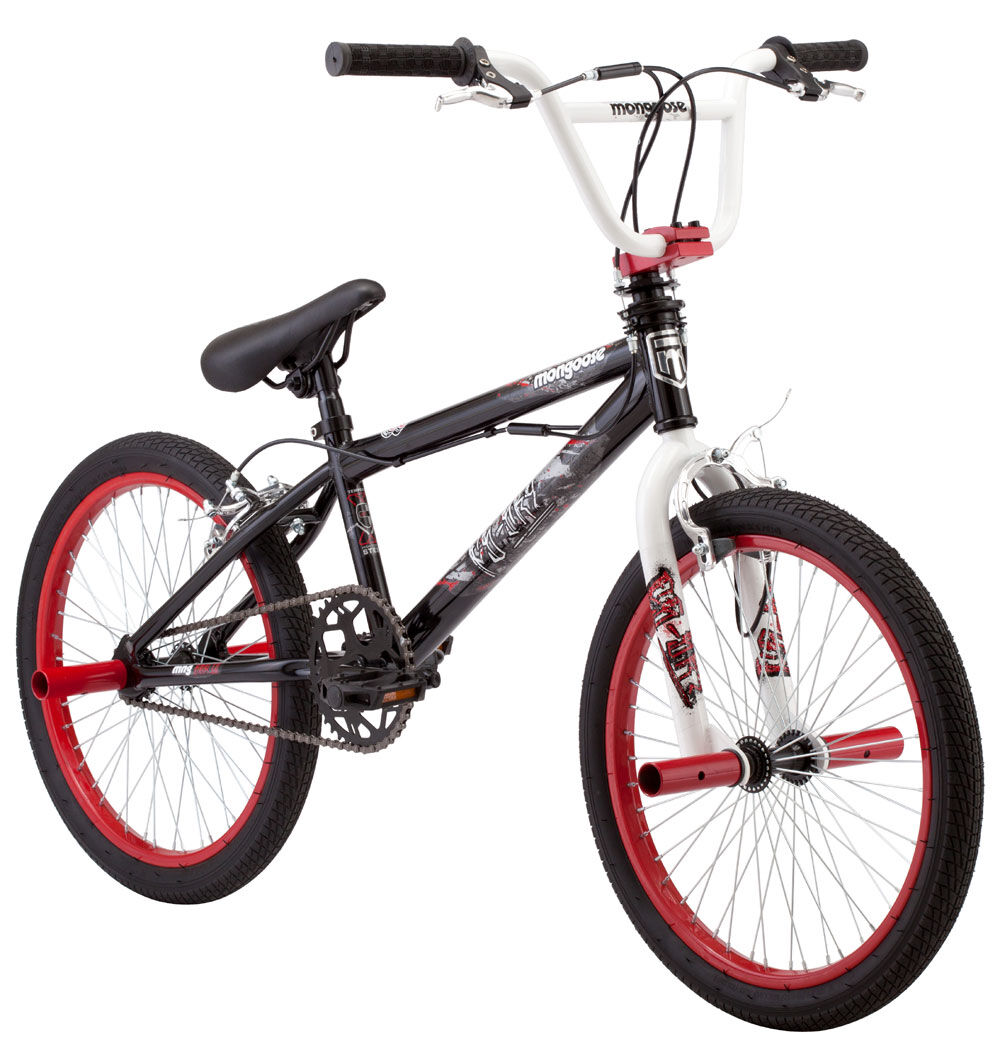 mongoose bmx black and red