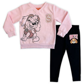 Paw Patrol 2 Piece Legging Set - Pink/Black