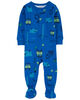 Carter's One Piece Blue Construction Footed Pajama Blue  5T
