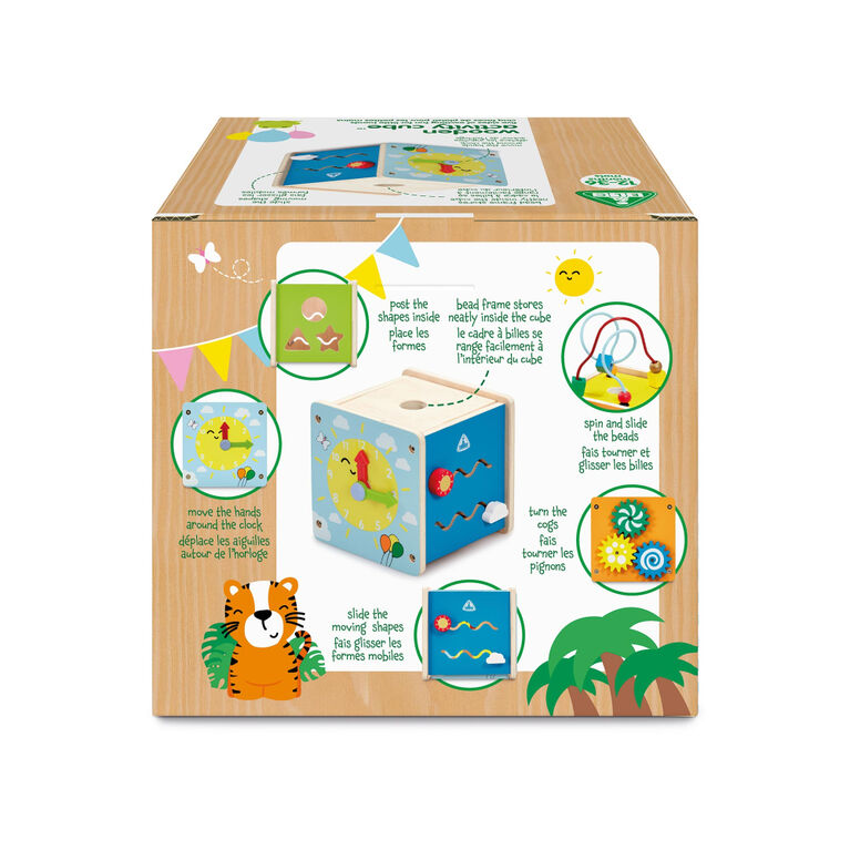 Early Learning Centre mini cube d'activité en bois - Notre Exclusivité