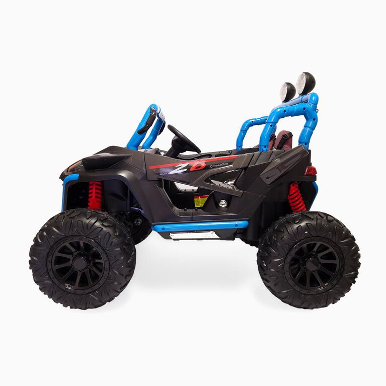 KIDSVIP Licensed Sport MX 2x12V 4x4 Kids Ride-On 2-Seater UTV Buggy - Grey - English Edition