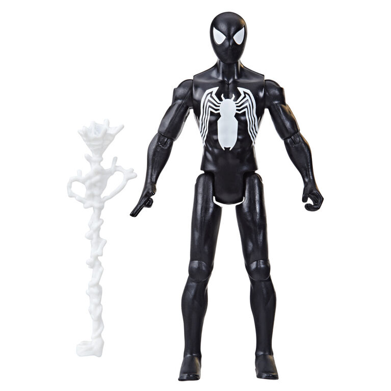 Marvel Spider-Man Epic Hero Series, figurine articulée Spider-Man en costume de symbiote de 10 cm avec accessoire
