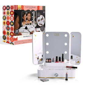 F.A.O. Schwarz - Girls Vanity Makeup Studio Low Profile 24pc with Diamond Pull - R Exclusive