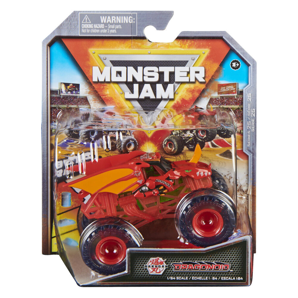 Monster Jam, Official Bakugan Dragonoid Monster Truck, Die-Cast Vehicle,  1:64 Scale