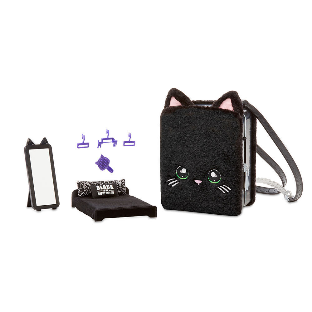 Na! Na! Na! Surprise 3-in-1 Backpack Bedroom Black Kitty Playset with  Limited Edition Doll