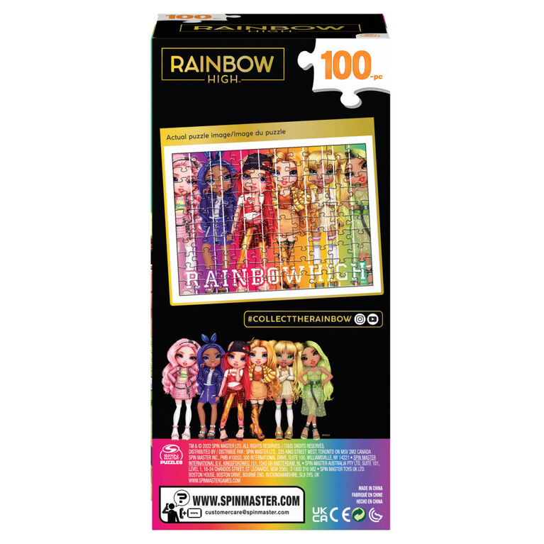 Rainbow High, Puzzle de 100 pièces avec boîte verticale pour rangement  facile, pour les enfants à partir de 4 ans
