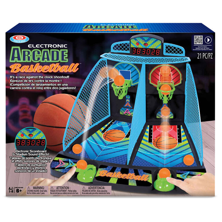 Official NBA Team Logo 2-Player Tabletop Arcade Basketball Game