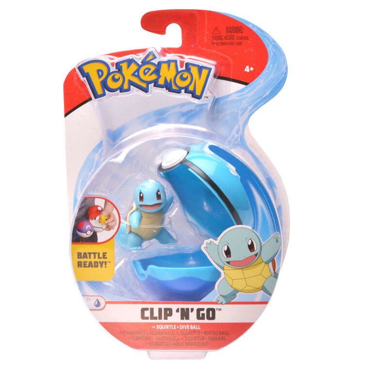 Pokemon Clip N Go Carapuce No 1 Squirtle Et Scuba Ball Dive Ball Toys R Us Canada