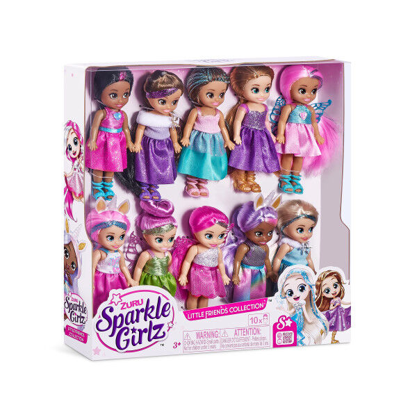 Zuru Sparkle Girlz Little Friends Set of 10 Dolls (Styles May Vary) - R  Exclusive