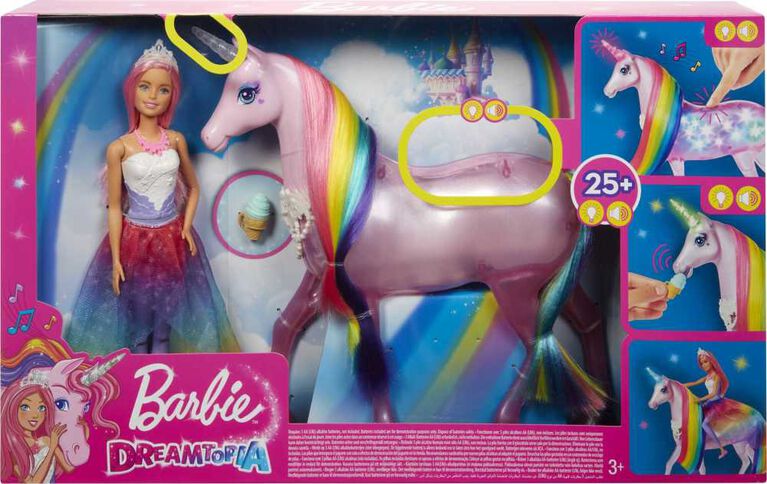 Poupon Mattel Barbie Tête à coiffer Licorne Dreamtopia