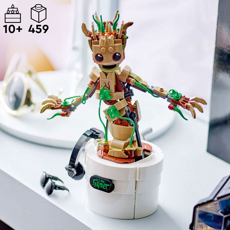 LEGO Marvel Dancing Groot, Birthday Gift for Kids, Guardians of the Galaxy Toy, Buildable Marvel Gift, 76297