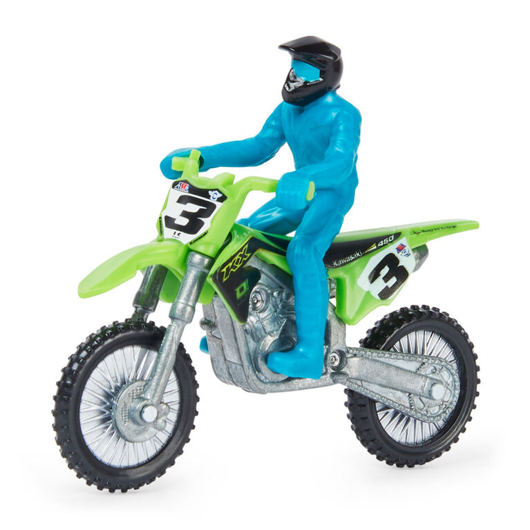 Supercross, Authentic Eli Tomac 1:24 Scale Die-Cast Motorcycle with Rider Figure