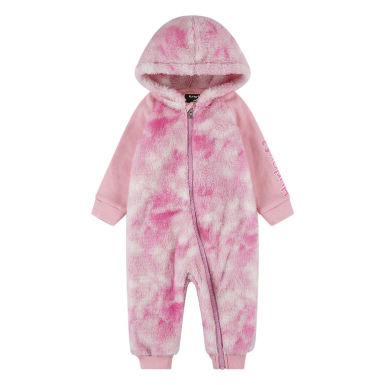 Hurley Sherpa Printed Coverall - Pink - Size 9 Months