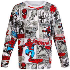 Marvel - t-shirt à manches longues - Spiderman / blanc / 2T