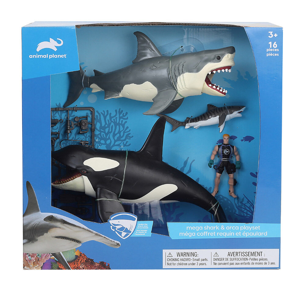 animal planet shark and whale playset