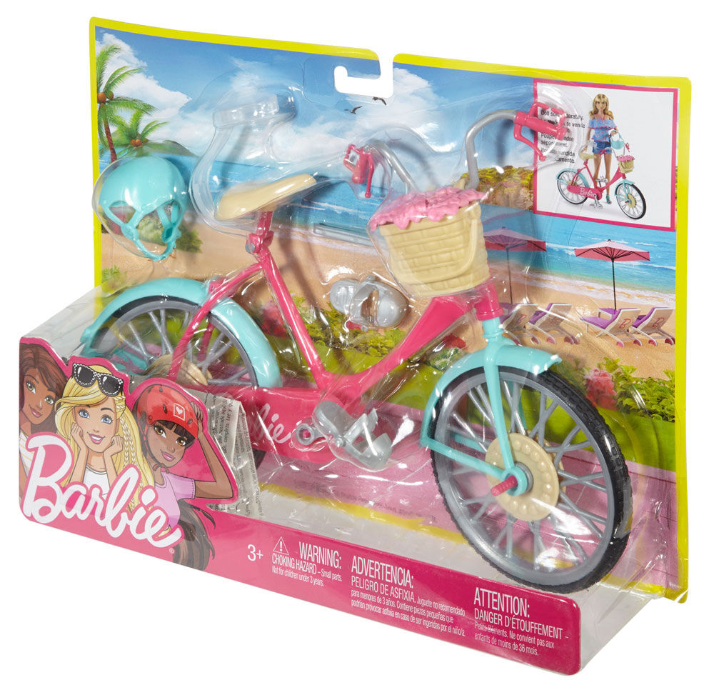 barbie bicycle set