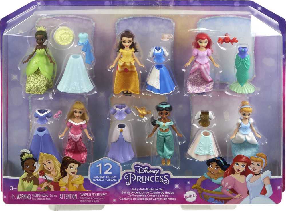 Disney Princess Toys Princess Dolls and Fashions Set Gifts for Kids