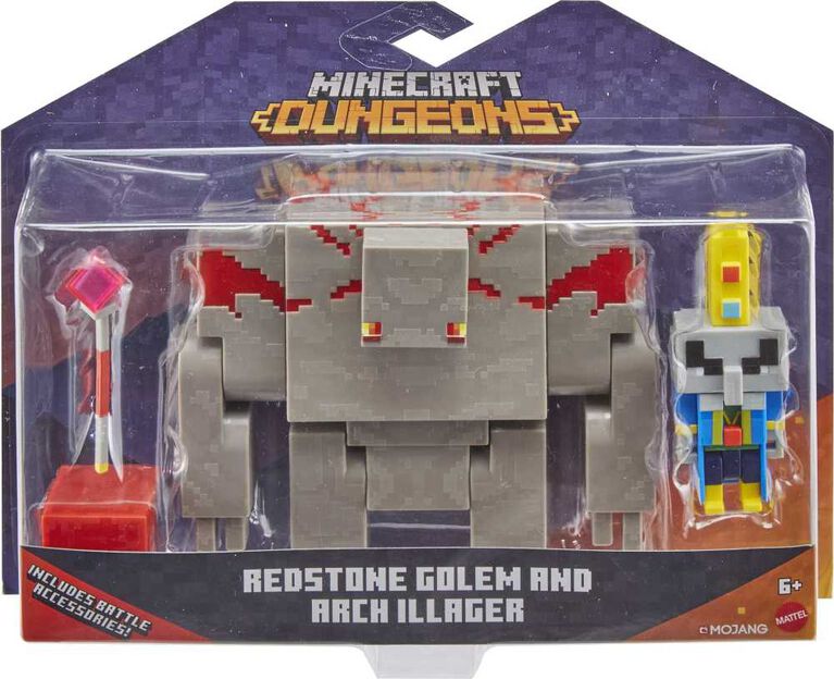 Minecraft Dungeons Illiager and Golem Figures