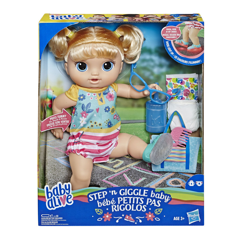 hasbro baby alive plays and giggles baby doll