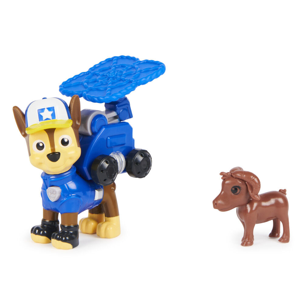 PAW Patrol, Big Truck Pups Chase Action Figure with Clip-on Rescue Drone,  Command Center Pod and Animal Friend