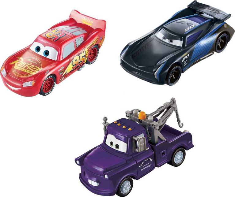 Mattel Disney Pixar Cars Jouets, piste et rangement avec voiture Flash  McQueen Toy Car, Race and Go