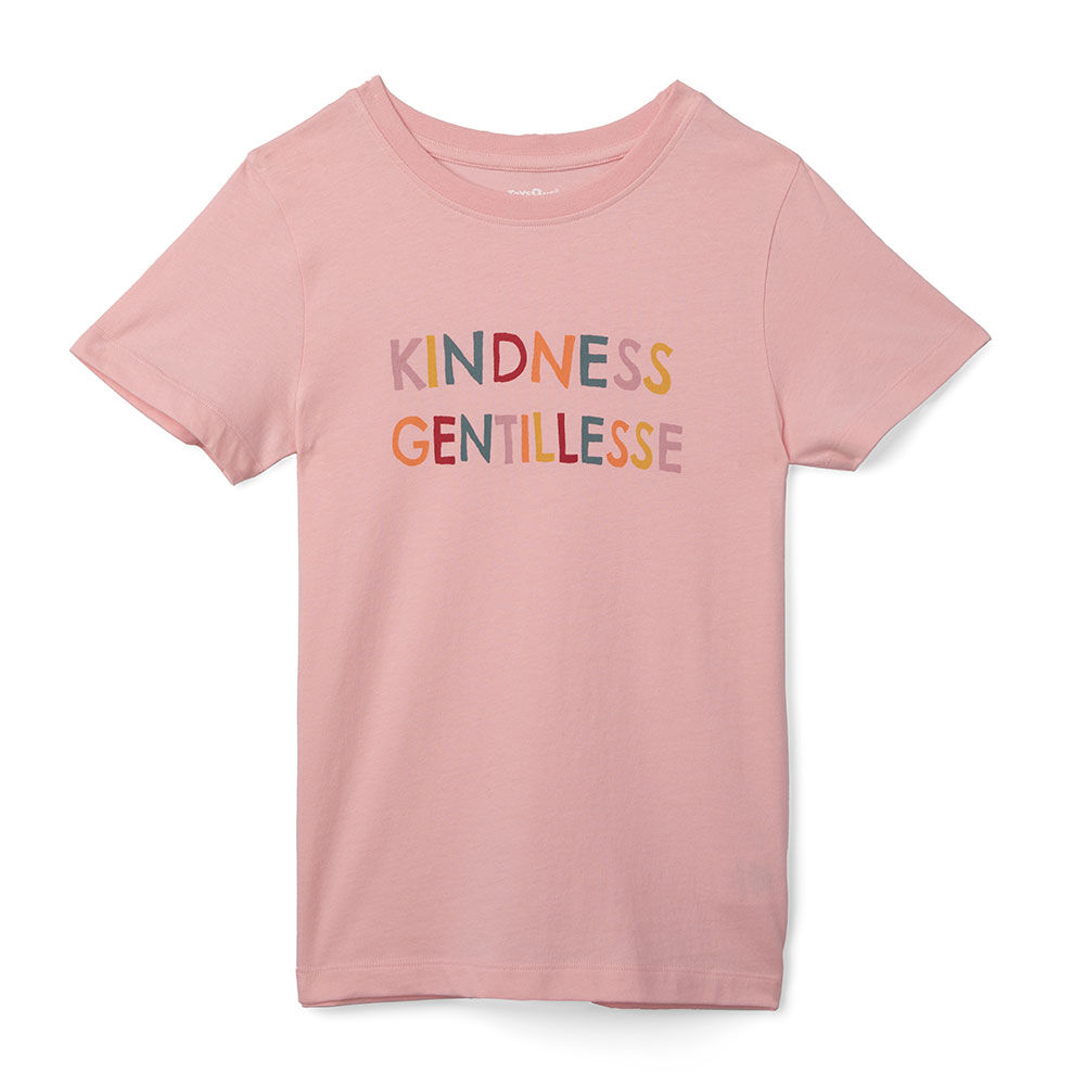 KINDNESS / GENTILLESSE short sleeve PINK tee | Toys R Us Canada