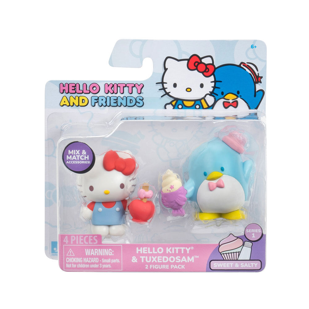 Hello Kitty Friends 2 Figure Pack Sweet Salty Hello Kitty Candy Apple Tuxedosam Taiyaki