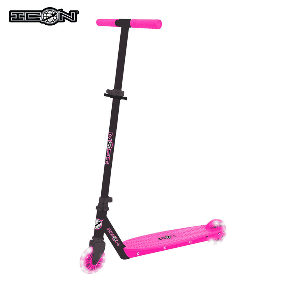 Icon Elite 100Mm Light Up Wheel Scooter Pink