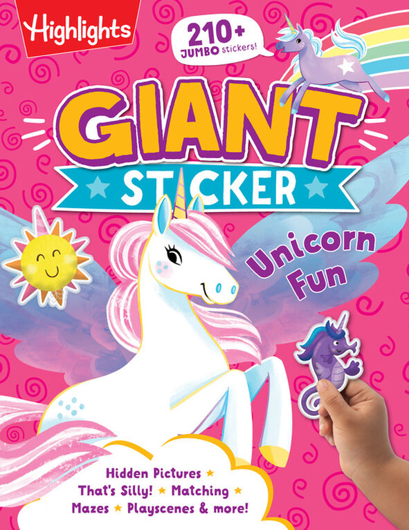 Giant Sticker Unicorn Fun - English Edition