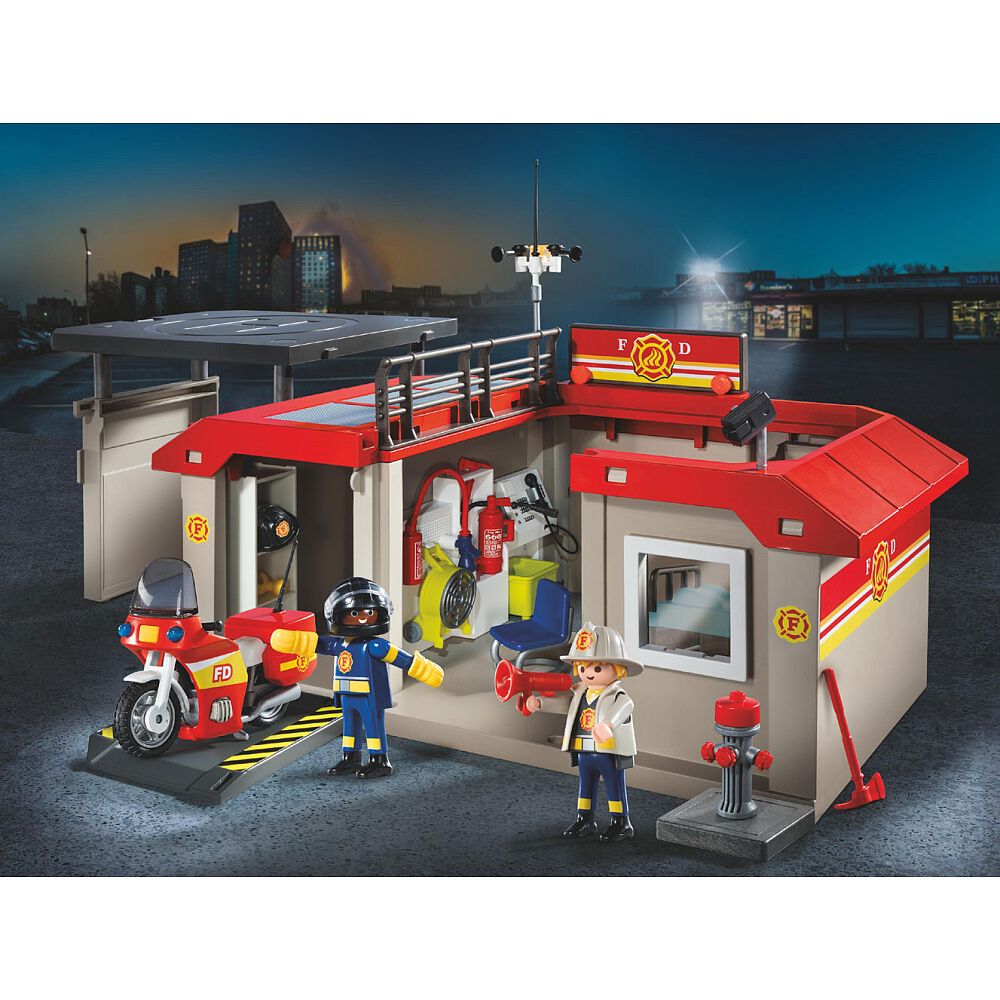 garage pompier playmobil