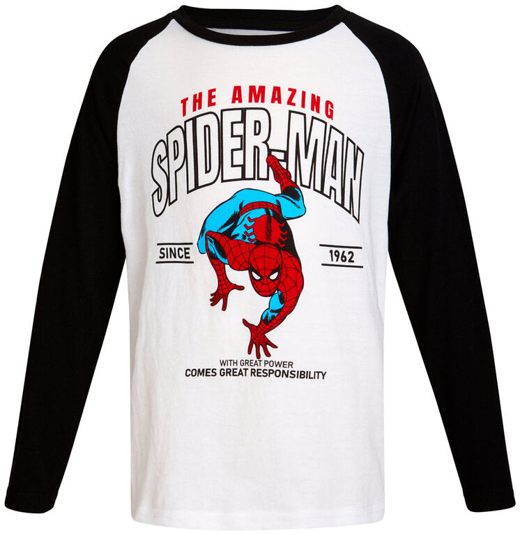 Marvel - t-shirt à manches longues - Spiderman / blanc / 3T