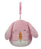 Squishmallows 3.5" Easter Clip-On - Bop Pink Bunny Nibbling Carrot
