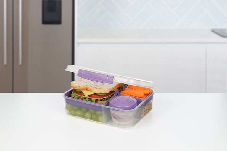 Boîte à lunch Sistema À EMPORTER Bento avec conteneur à yaourt, 1,65L, Sans BPA, couleur variable