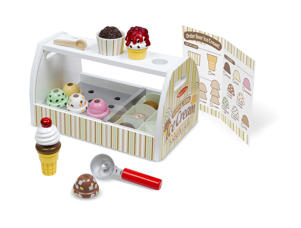 Melissa & doug wooden ice cream on sale counter