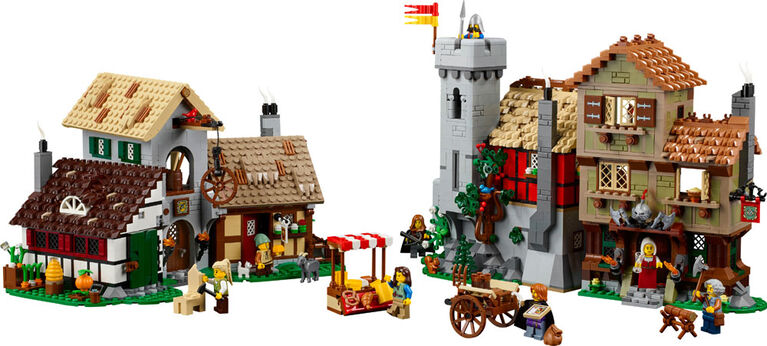 LEGO Icons Medieval Town Square Build and Display Castle Set 10332