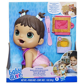 Baby Alive Soft 'n Cute Doll, Brown Hair, 11-Inch First Baby Doll Toy,  Washable Soft Doll, Teether Accessory