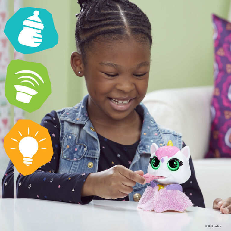 furReal Airina, la licorne, jouet interactif changeant de couleur, jouet à nourrir, sons et lumières