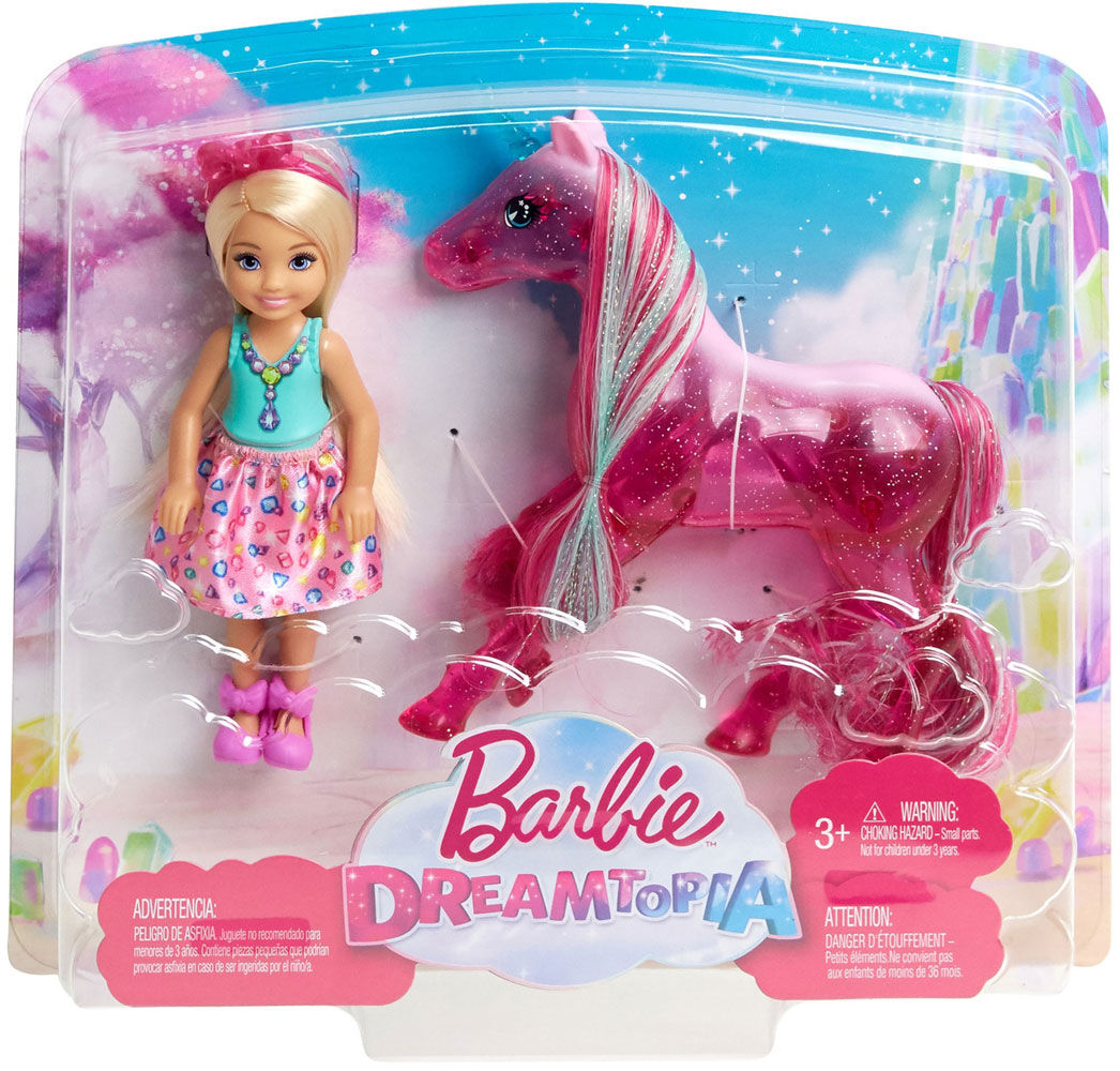 barbie dreamtopia chelsea and unicorn