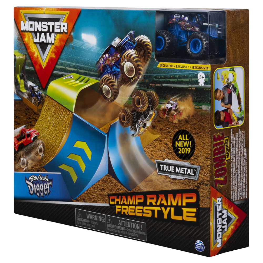 monster jam official champ ramp freestyle playset
