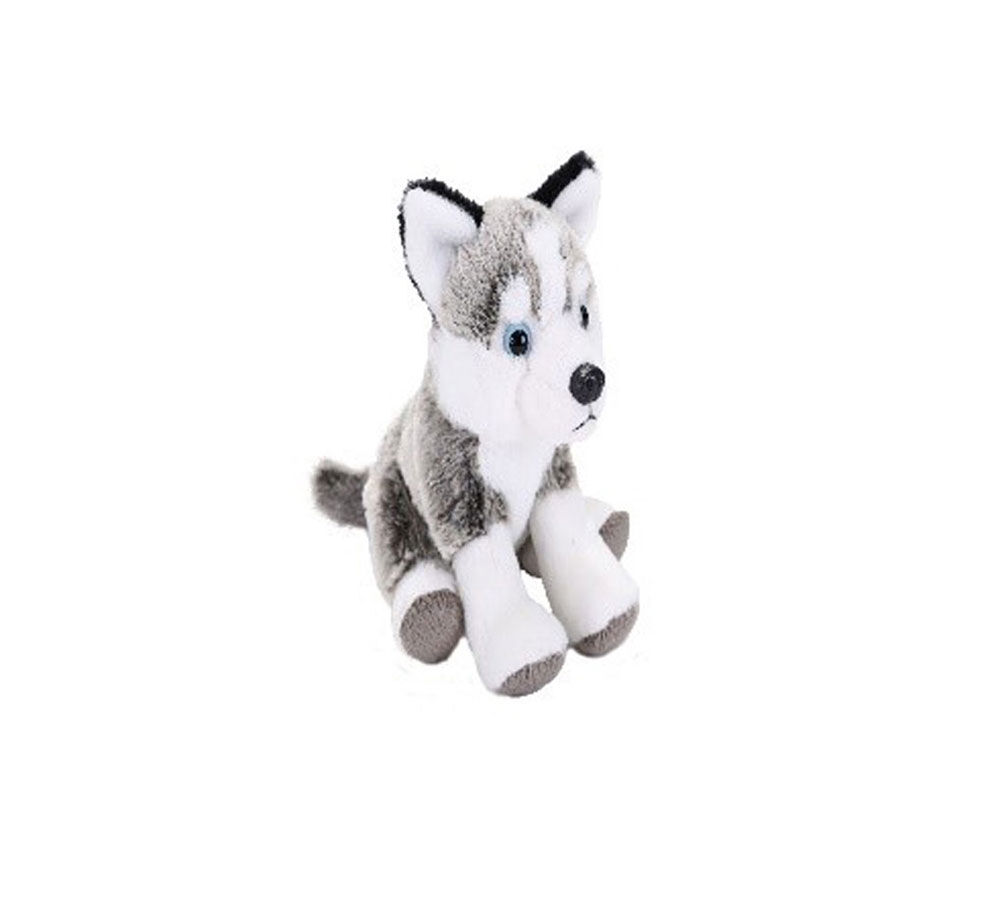 Husky Dog plush toy greys white 12