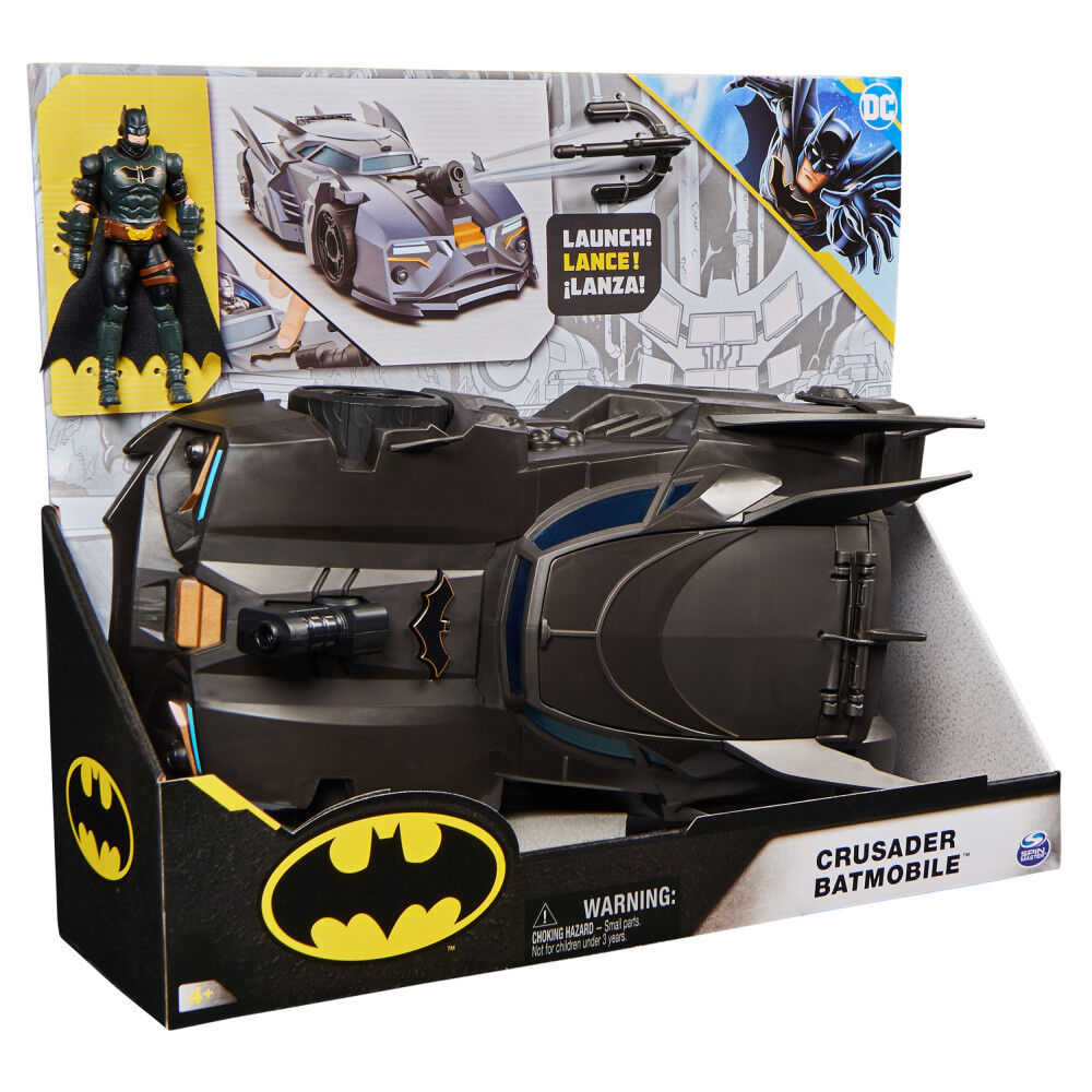 DC Comics, Crusader Batmobile Playset with Exclusive 4-inch Batman