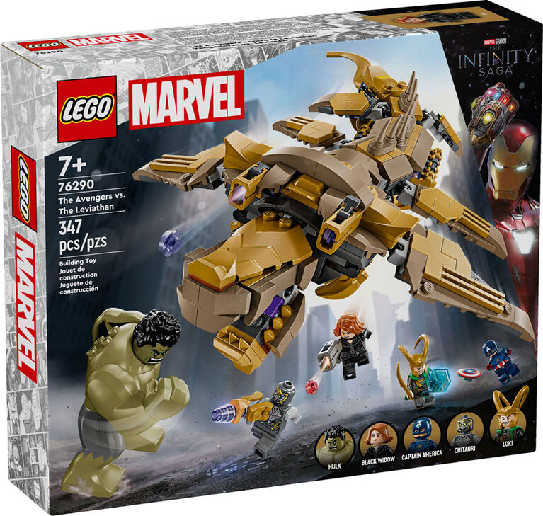 LEGO Marvel The Avengers vs. The Leviathan Set, Superhero Toy with 4 Minifigures and Hulk Action Figure, 76290